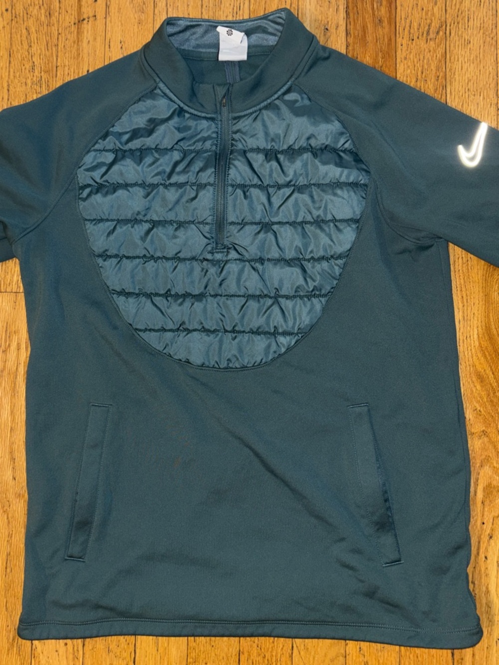 Nike Therma-FIT Winter Warrior Quilted 1/4 Zip Drill Top - Deep Jungle - Medium